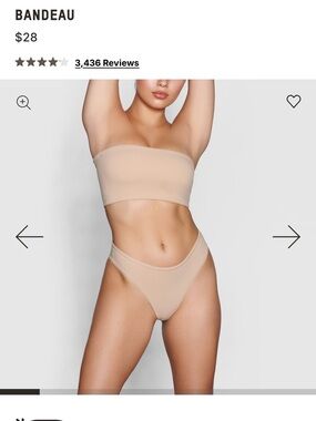 SKIMS Bandeau & High-Cut Brief Set - Beige